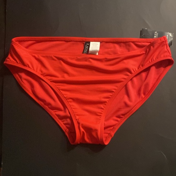 Ralph Lauren Red Swimsuit Bottom, XL NWT; Shade & Shore Ribbed Red Top 38DD NWOT - Picture 5 of 7